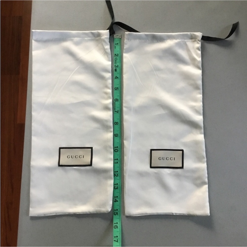GUCCI EMPTY SHOE BOX NO SHOES 2/DUST BAGS BOX LABEL SIZE 37.5-7.5 - Picture 12 of 16